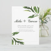 緑と白 招待状 (スタンド正面)