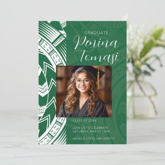 緑と白 招待状 (スタンド正面)