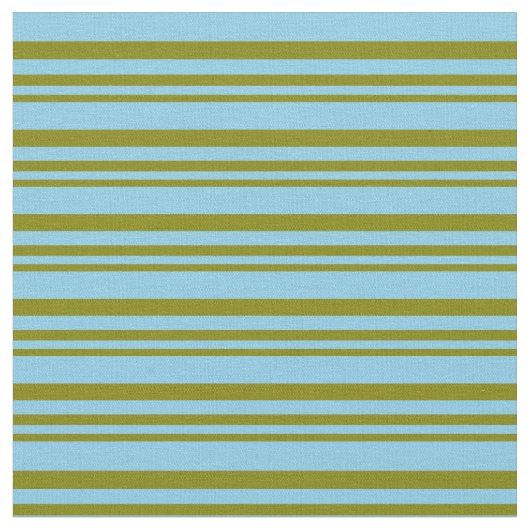 緑と空の青の色のストライプ ファブリック (クローズアップ)