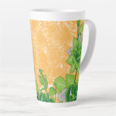 緑と空を華美飾る文様 カフェラテマグ (右アングル)