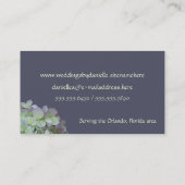 緑と紫のあじさい名刺テンプレート 名刺 (裏面)