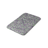 緑と紫のカモフラージュ抽象画 バスマット (アングル)