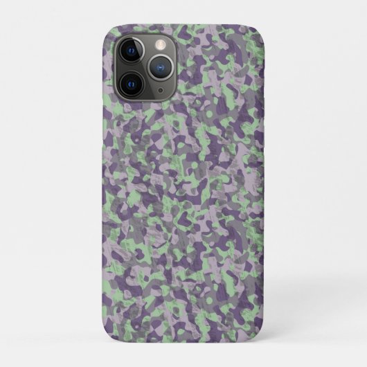 緑と紫のカモフラージュ抽象画 Case-Mate iPhoneケース (裏)