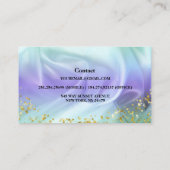 緑と紫のグリッター名刺 名刺 (裏面)