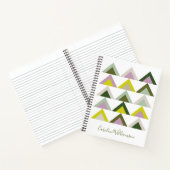 緑と紫のジオメトリックパーソナライズされた三角形 ノートブック (内部)