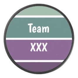 緑と紫のストライプ アイスホッケーパック