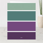 緑と紫のストライプ カード (裏面)
