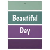 緑と紫のストライプ クリップボード (裏面)