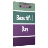 緑と紫のストライプ クリップボード (右)