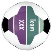 緑と紫のストライプ サッカーボール (回転)