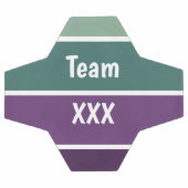 緑と紫のストライプ サッカーボール (フラット)