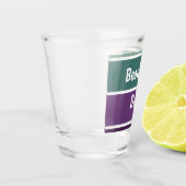 緑と紫のストライプ ショットグラス (左)