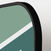 緑と紫のストライプ ピックルボールラケット (左詳細)