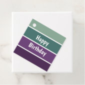 緑と紫のストライプ フェイバータグ (インサイチュ)