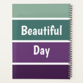 緑と紫のストライプ プランナー手帳 (裏面)