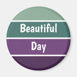 緑と紫のストライプ マグネット