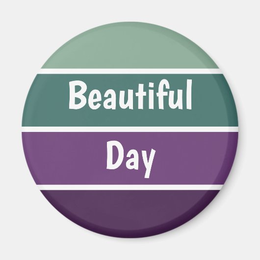 緑と紫のストライプ マグネット (正面)