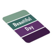 緑と紫のストライプ マグネット (右側)