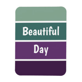 緑と紫のストライプ マグネット