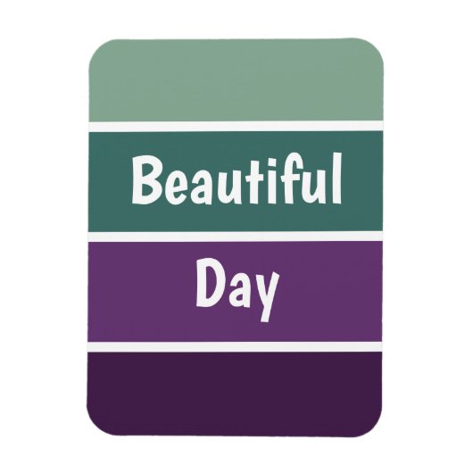 緑と紫のストライプ マグネット (縦)