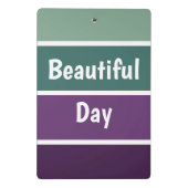 緑と紫のストライプ ミニクリップボード (裏面)