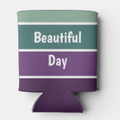 緑と紫のストライプ 缶クーラー (裏面)