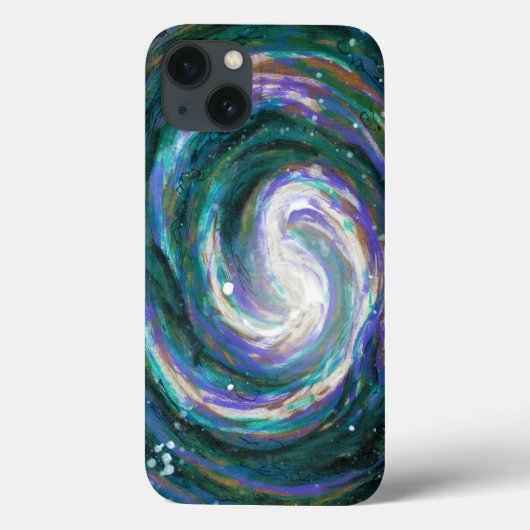 緑と紫のスパイラ絵を描ル銀河系の宇宙 Case-Mate iPhoneケース (裏面)