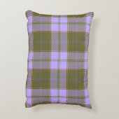 緑と紫のタータンチェックプレイドスコティッシュシームレスパ アクセントクッション (裏面(縦))