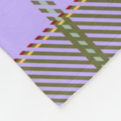 緑と紫のタータンチェックプレイドスコティッシュシームレスパ フリースブランケット (角)