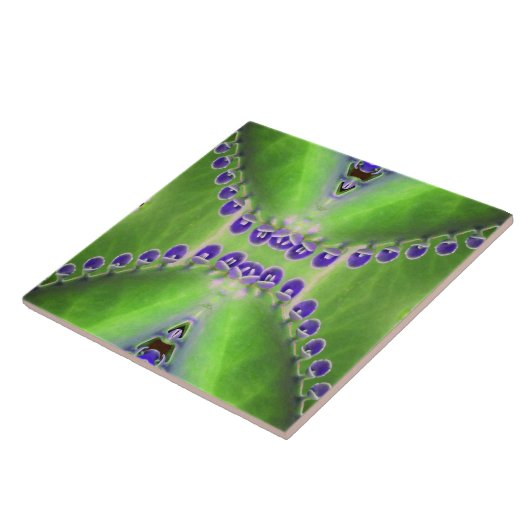 緑と紫のデザイン タイル (側面)