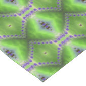 緑と紫のデザイン テーブルクロス (アングル)