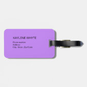 緑と紫のパーム離れの荷札 ラゲッジタグ (裏面横)