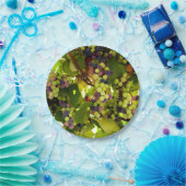 緑と紫のブドウがつる植物 ペーパープレート (パーティー)