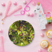 緑と紫のブドウがつる植物 ペーパープレート (パーティー)