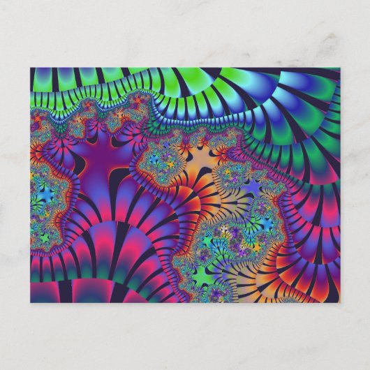 緑と紫のメルト ポストカード (正面)