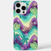 緑と紫のヤシ Case-Mate iPhoneケース (裏面)