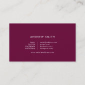 緑と紫の層状の幾何学的ソーシャルメディア 名刺 (裏面)