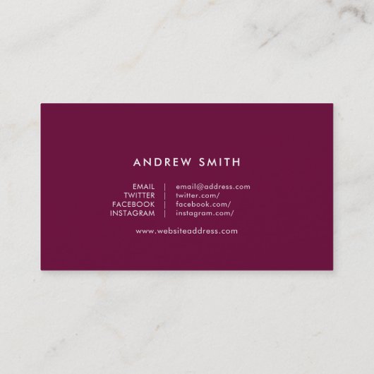 緑と紫の層状の幾何学的ソーシャルメディア 名刺 (裏面)