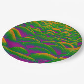 緑と紫の岩景 ペーパープレート (アングル)