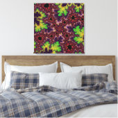 緑と紫の斑点 キャンバスプリント (インサイチュ (寝室))