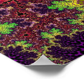 緑と紫の斑点 ポスター (角)