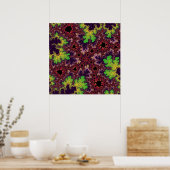 緑と紫の斑点 ポスター (キッチン)