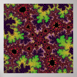 緑と紫の斑点 ポスター