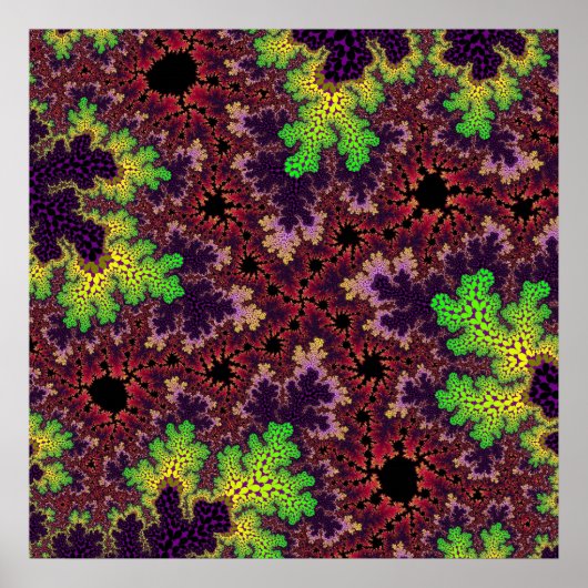 緑と紫の斑点 ポスター (正面)