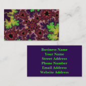 緑と紫の斑点 名刺 (正面/裏面)