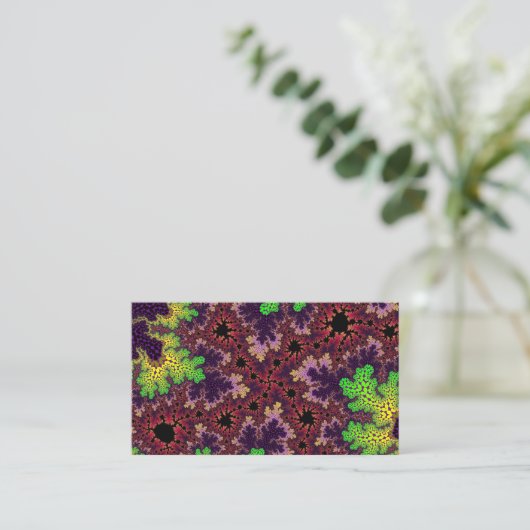 緑と紫の斑点 名刺 (スタンド正面)
