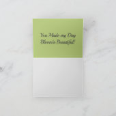 緑と紫の水カラーフローラ サンキューカード (内部)