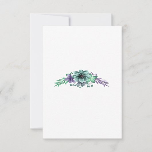 緑と紫の水色のフローラ安全対策 サンキューカード (裏面)