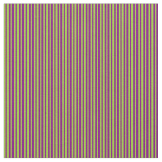 緑と紫の色ののパタストライプーン ファブリック