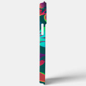 緑と紫の花柄 Case-Mate iPhoneケース (裏面 / 右)